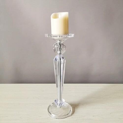 New Acrylic Candle Holders Transparent Candlestick Wedding Party Tabletop Centerpieces Candelabra Home Decoration Ornaments