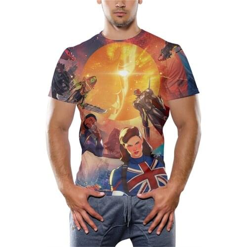 Marvel New Anime What If 3D T-shirts Summer Men Women Captain Carter Hip Hop Funny Tshirts Casual O-neck Boy Girl Kids Tee Tops