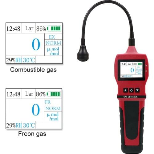 BH-90E Portable 2 in 1 Gas Leak Detector Refrigerant Freon leak Detector Combustible Gas LPG/CH4/Natural/coal Gas Analyzer
