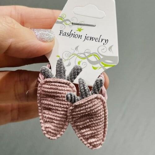 2Pcs Childrens Shiny Cotton Headband Headwear Hair Korean Version Cartoon Girls Rubber Band Sweet Cute Hair Accessories Gift