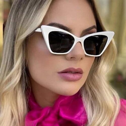 Sexy Cat Eyes Shades For Women Fashion Small White Sunglasses Women 2020 Luxury Brand Designer Vintage Oculos De Sol Feminino UV