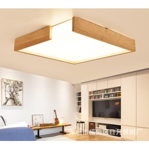 Modern LED Wooden Ceiling Lights For Living Room Foyer Lamparas de techo Japan Lighting Fixtures For Bedroom Kitchen