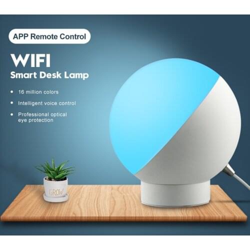 The new led intelligent sensor eye protection table lamp, creative childrens charging reading wifi voice dimmable bedside lamp