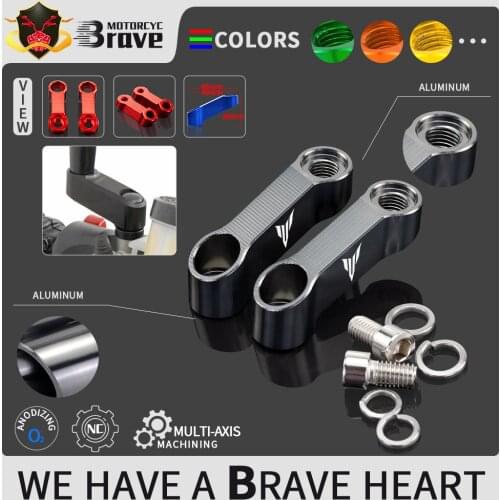 Motorcycle Mirror Extend Riser Spacers Extension Adapter For YAMAHA MT07 MT09 MT01 MT03 MT10 MT125 MT 01 03 07 09 10 125