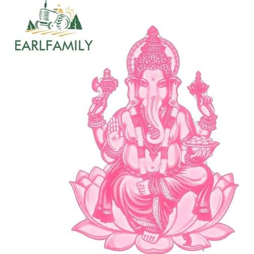 EARLFAMILY 13cm x 9.8cm for The Solemn Ganesha of India Car Stickers Waterproof Snowboard Fine Vinyl Auto Decal Decoration