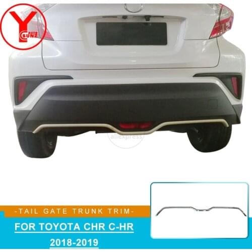 YCSUNZ ABS chrome rear tailgate trunk trim trunk protection auto parts car styling accessories For toyota chr c-hr 2018 2019