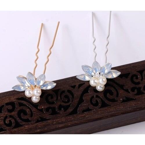 10pcs/lot 73mm Hairpin Hair Sticks Wedding Bridal Rhinestone Button Hair Fork Hair Accessories For Women