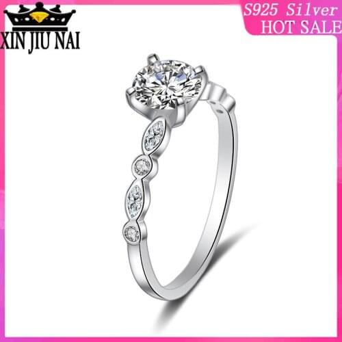 Four-claw simulation diamond ring female simple female crown gold-plated creative ring female retro temperament jewelry