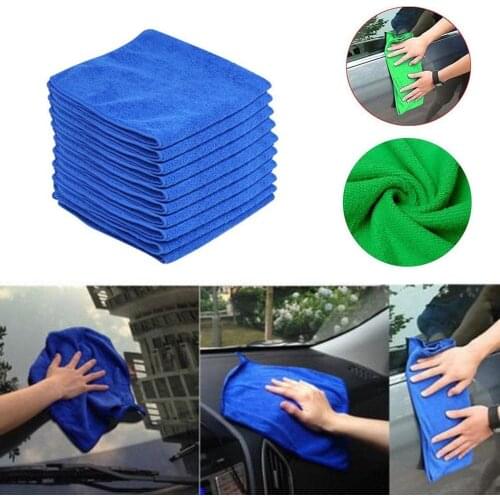 10Pcs Microfiber Car Wash Towel Soft Cleaning Auto Car Care Detailing Cloths Wash Towel Duster 25x25cm cleaning kits jy31