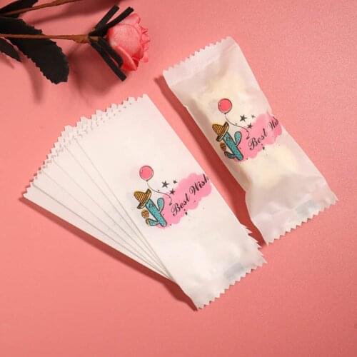 100pcs/lot Nougat Wrapping Handmade Bakery Candy Bag Balloon cactus Best wish Frosted Birthday Party DIY Sugar Bonbon Gift Bag