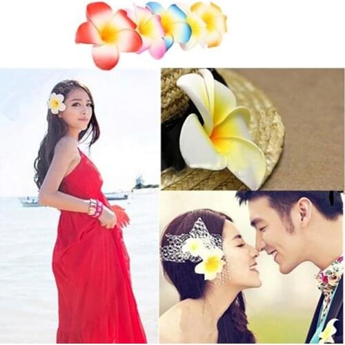 12Pcs 7.5cm Flower Hair Clip Artificial Foam Gift Barrette Women Creative Holiday Headwear