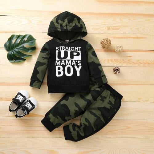 Fall Winter Kid Baby Toddler Boy 2PCS Clothes Lounge Set Long Sleeve Hooded Sweater + Long Pants Outfits Set 3 18 24 Month