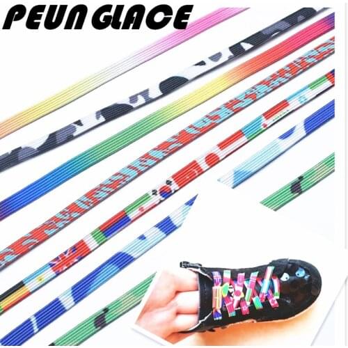 Quality PeungLace 200 Pairs Unisex Lazy Elastic No tie locking Round Shoe Laces Children Adult100cm Round Metal Tipped Laces