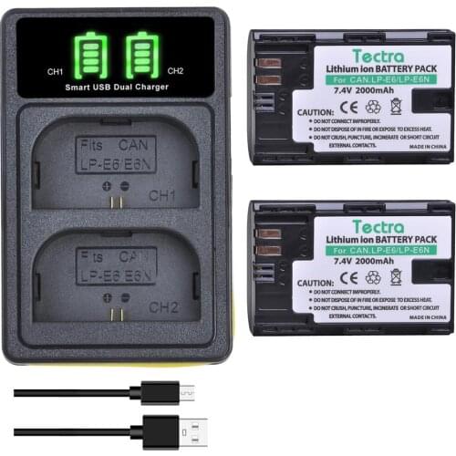 Compatible with Original LP-E6 LP E6N Battery for Canon LP-E6 LP-E6N for Canon 60D, 70D, 80D, 5DS R, 5D Mark II III IV,XC15