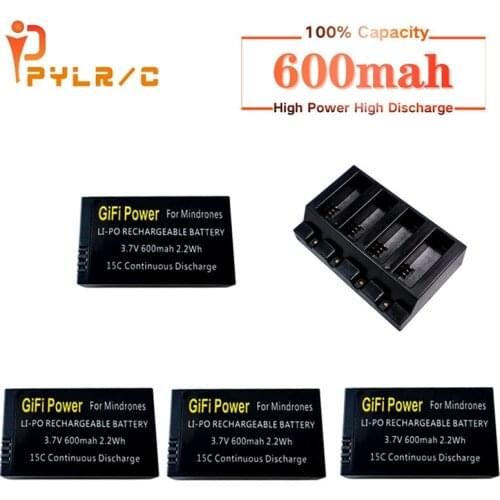 Upgraded 3.7V 600mAh Rechargeable LiPo Battery and charger for Parrot Jumping Sumo Swing Mambo Rolling Spider Mini Drone