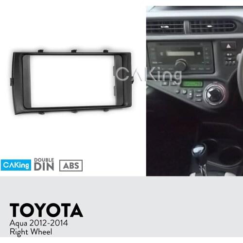Car Fascia Radio Panel for Toyota Aqua 2012-2014 (Right wheel) Dash Fitting Kit Install Facia Plate Bezel Adapter Cover Trim