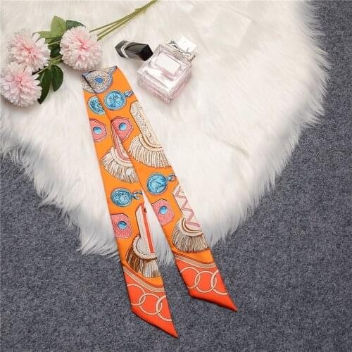Brand Tassels Print Real 100% Silk Scarf Women Design Summer Natural Mulberry Silk Scarf Foulard Hair Bag Scarves Neckerchief