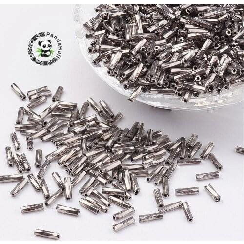 4''Spiral Bugles Beads DIY Bracelet Necklace For Jewelry Making Accessories,Iris Round,Black,9x2mm,Hole:0.5mm;about 7000pcs/bag