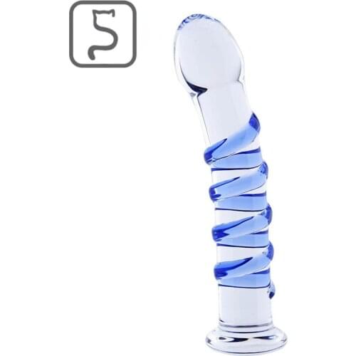 Blue Veins Glass Crystal Dildo Penis Butt Plug Adult Sex Toys Female Masturbation Products For Women Toy Dildo For Women