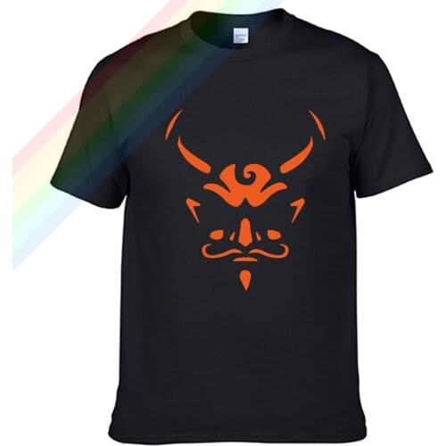 Satan Guardians Of Evil Orange Logo Men Women Summer 100% Cotton Black Tees Male Newest Top Popular Normal Tee Shirts Unisex