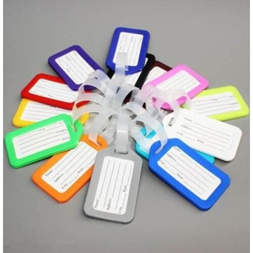 Hot Sell 10X Travel Luggage Bag Tag Name Address ID Label Plastic Suitcase Baggage Tags S