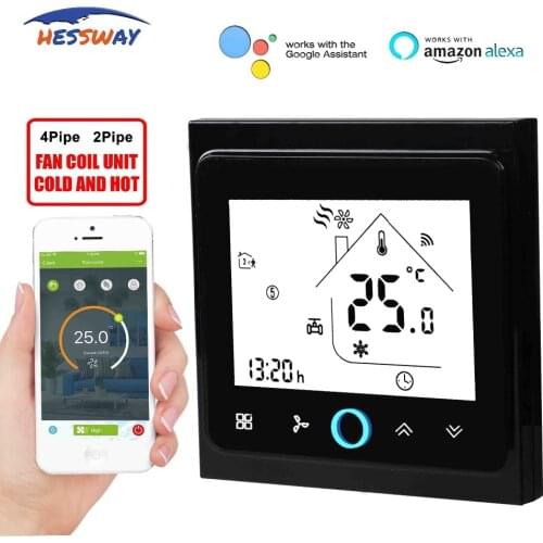 HESSWAY TUYA WIFI APP Smart Home THERMOSTAT Google Home for 4P Fan Coil Unit Temperature Control