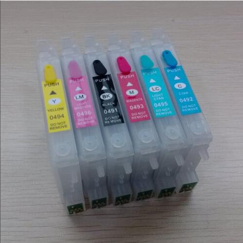 Use For EPSON printers R210 R230 R310 R350 RX510 RX630 RX650 W ARC Refillable Ink Cartridges