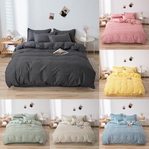 Home Textile Plaid Print Style Bedding Sets 3/4pcs Childrens Boy Girl And Adult Bed Linings Duvet Cover Bed Sheet Pillowcase