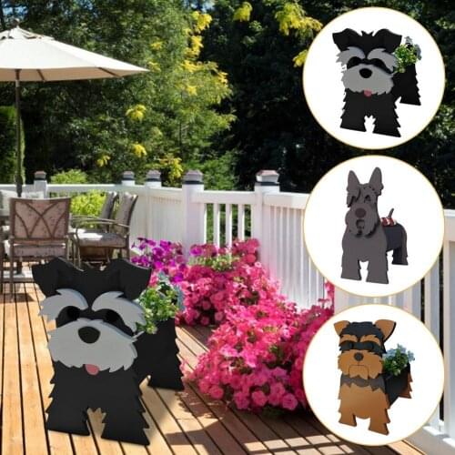 Creative Personality Balcony Courtyard Garden Outdoor Indoor Lovely Dog Potted Flower Pot Home Decoration