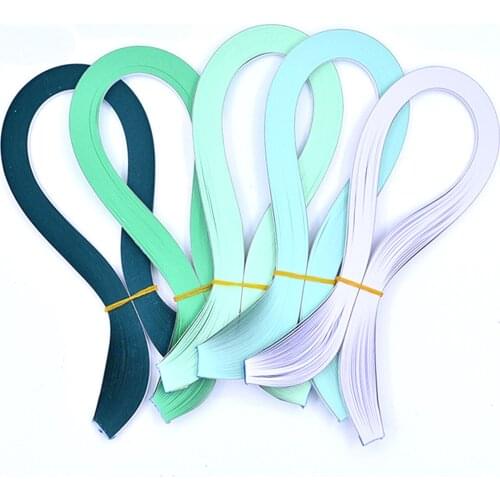 54cm length 5MM Quilling Paper strips green mint color set