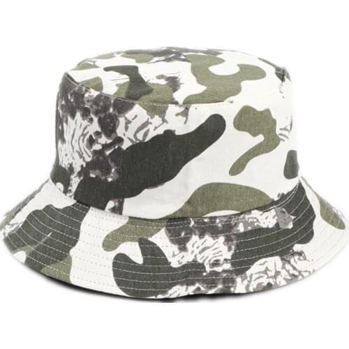 Bucket hat Printing панамы Retro camouflage basin hat fisherman hat men women double-sided wear foldable fashion casual