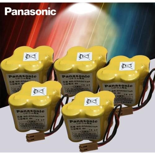 Panasonic Original 10pcs/lot BR-2/3AGCT4A 6v battery PLC BR-2/3AGCT4A lithium-ion batteries with Brown belt hook plug