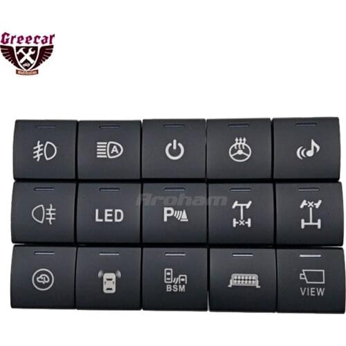 Fog Light Push Switch With Connector With Light Wire Power Led Recorder Reversing Radar Switch Prevent Sideslip For RAV4 Corolla