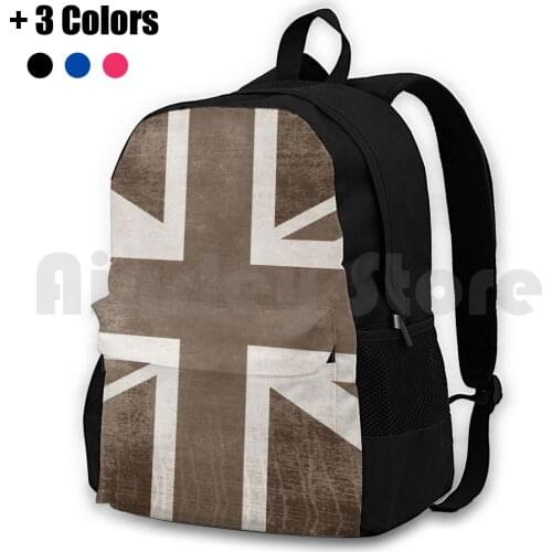 Union Jack Outdoor Hiking Backpack Riding Climbing Sports Bag Sepia Uk Uk Flag Flag Of Uk United Kingdom United Kingdom Flag