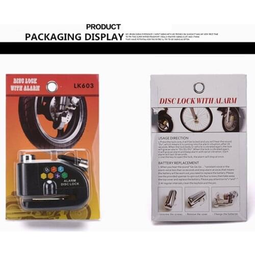 Anti-theft Waterproof Moto Bike Lock Cycling Security Lock Vibration Alarm 110db