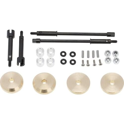 RC Metal Brass Counterweight Wheel Axle Kits for 1/24 Scale Axial SCX24 AXI00001 RC Crawler Car Upgrades Parts