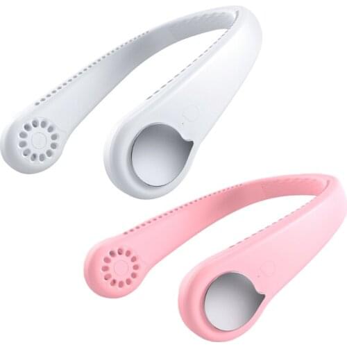 Hand Free Portable Personal Fan-rechargeable Mini USB Neck Fan,2 Level Air Flow Small Wearable Air Conditioner Neck Fan