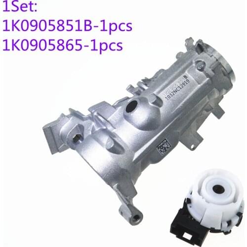 SCJYRXS Ignition Switch Steering Lock Barrel Housing & Plug Adapter 1K0905865 For A3 TT R8 Golf EosLeon Toledo Altea 1K0905851B