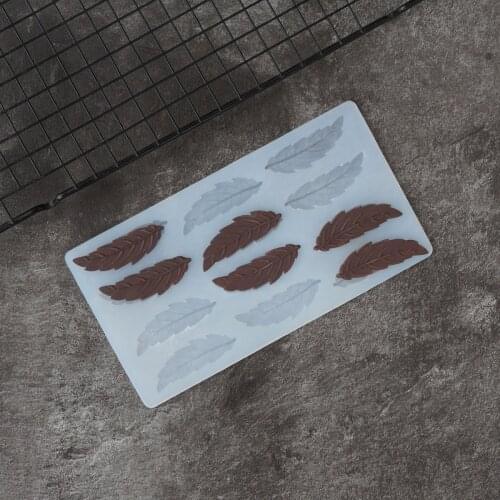 Leaves Shape Stencil Mold Transfer Sheet Cake Decorating Silicone Mould Baking Chablon DIY Chocolate Garnish For Dessert