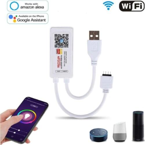 Tuya WiFi APP smart mini LED controller USB DC 5v 6A Suitable for 2835 3528 5050 rgb led strip light color Transform usb interfa