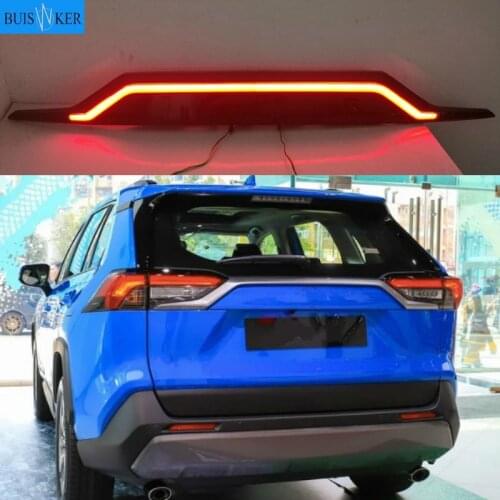 Rear Bumper Trunk Tail Light For Toyota RAV4 RAV 4 2019 2020 Car LED Rear Fog Lamp Brake Light Dynamic Turn Signal Reflector