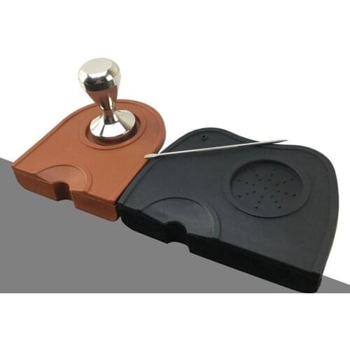 1PC Coffee Hammer Mat Silicone Espresso Double Coffee Tamper Mat Corner Coffee Powder Maker Hammer Pressure Mat PH 002