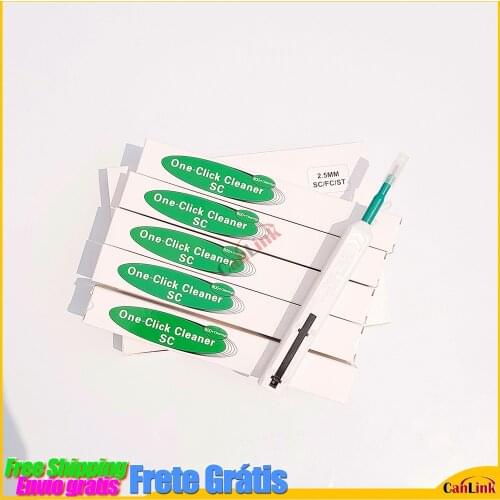 10PCS free shipping AB11A for SC/FC/ST One Click Cleaner tool 2.5mm Universal Connector Fiber Optic Cleaning Pen
