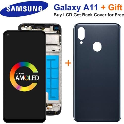 100% Original For Samsung Galaxy A11 LCD Display Touch Screen Assembly For Samsung A115F A115F/DS Lcd With Back cover