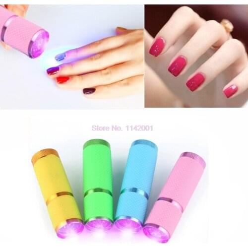 100PCS Nail Dryer Curing Lamp Flashlight Torch for Gel Nail Polish Art Light Lamp Machine Tools Flashlight Torch Beautiful Tools
