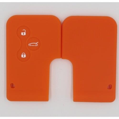 2PC Key FOB Case Accessory Holder For Renault ESPACE Laguna 3 Button Card Remote Case Silicone Rubber KeyCard Protective Cover