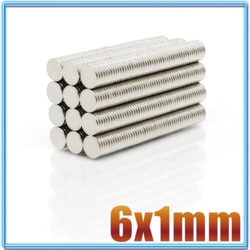 20/50/100/500 Pcs 6x1 Neodymium Magnet 6mm x 1mm N35 NdFeB Round Super Powerful Strong Permanent Magnetic imanes Disc 6x1