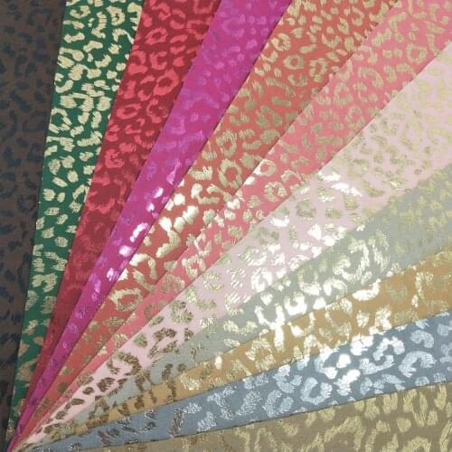 3PCS 21x29cm A4 SIZE Gold and Silver Leopard Fabric PU Leather for DIY accessories 3S04 Can not choose colors