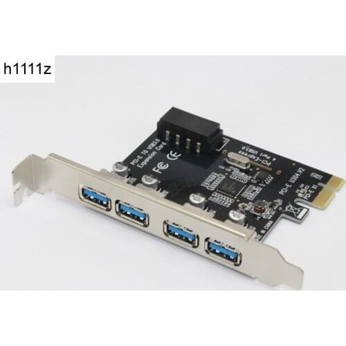 USB 3.0 4 Port PCIE Expansion Card PCI Express Adapter Pcie Card 4-Port USB3.0 5Gb with Sata 15Pin to 4Pin Power Cable for PC