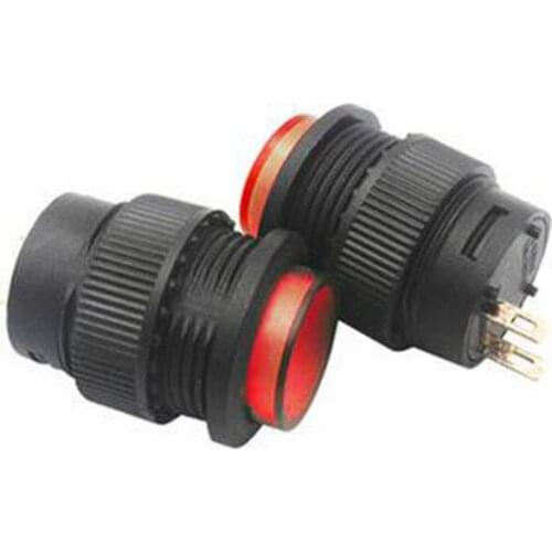 5pcs R16-503B non self locking switch reset round push button switches red 2 pins 16mm 3A 250V wholesale price